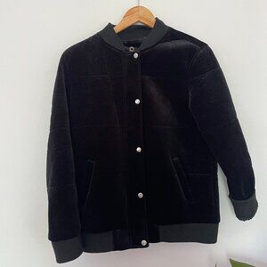 Black Velvet Bomber Jacket